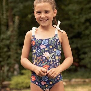 Rifle Paper Co x Summersalt Girls Floral Kids One Piece Swim 8 M